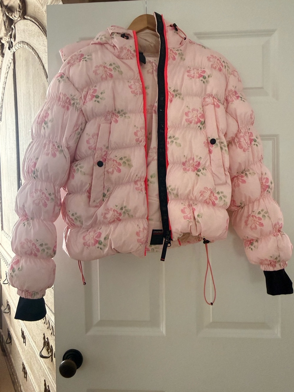 LoveShackFancy x Bogner FIRE+ICE Pink Floral Ski Jacket + Pants Set